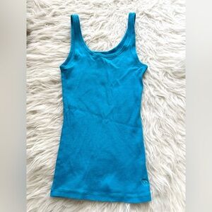 Vintage Abercrombie Kids Ribbed Blue Tank Top Grils Sz L Y2K